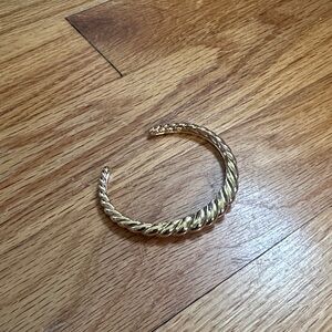 Mejuri Croissant Dome Cuff Bracelet Gold Vermeil 6.5 inches